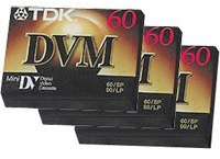 TDK DVM60 Mini DV Tape 60 min. - Lot de 3