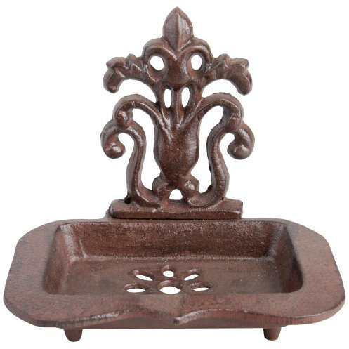 Esschert Design Seifenschale, Seifenhalter aus Gusseisen, ca. 16 cm x 12 cm x 14 cm