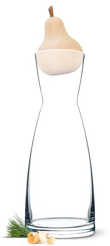 Zirbenbirne-Set mit 1 Liter Ypsilon Wasserkaraffe - luftgetrocknetes Zirbenholz