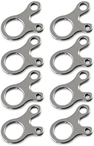 Ganzoo tenditore a tre fori in alluminio argento, confezione 8, compatibile con Paracord 550, fermacorda per regolare tensione e lunghezza delle linee di fissaggio tenda tarp telone