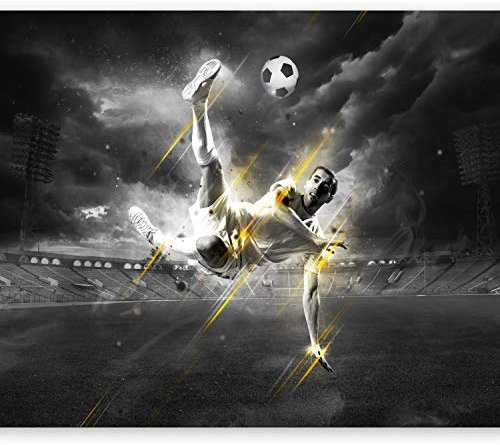 murando - Vlies Fototapete Fussball 200x140cm Foto tapete Schlafzimmer Wohnzimmer Vliestapete XXL Wandtapete Motivtapeten 3d Effekt Wand Dekoration - Fußball schwarz weiß Kindertapete Kinderzimmer