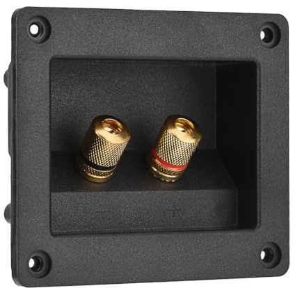 Dpofirs Akustische Komponenten für HiFi-Lautsprecher 2 Kupferbindungspfosten-Kabelanschlusskastengehäuse, Lautsprecheranschluss HiFi-Lautsprecher,Anschlussstecker für Lautsprecheranschlusskasten