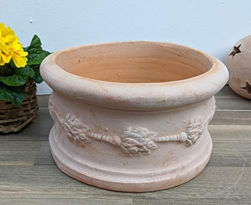 terracotta-toepfe-de NEU !! Blumentopf Schale aus Terrakotta ø ca. 37 cm Blumenkübel Garten Pflanzgefäß Mediterran Landhaus
