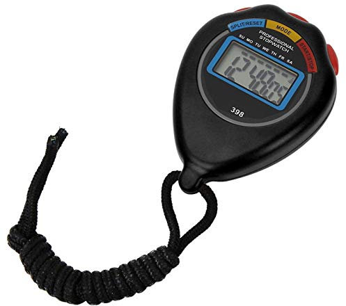 Niiyen Stoppuhr-Timer, Stoppuhr-Timer, Trainings- und Wettkampf-Elektronische Uhr, Professioneller Sport-Timer, Leichtathletik-Elektronische Stoppuhr für Rennlaufschwimmen(Schwarz)