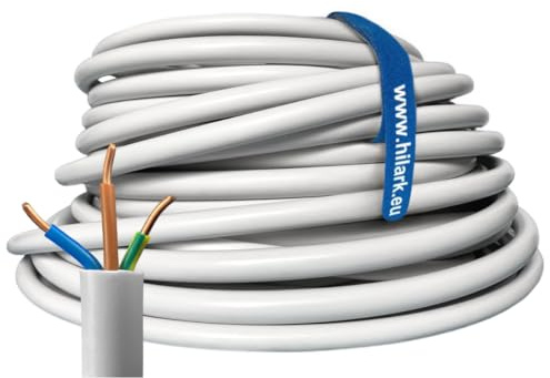 Hilark Cable Tech Halogenfreies Mantelleitungs kabel NHXMH-J 3x2,5 mm, Weiß (100 meter, Weiß)