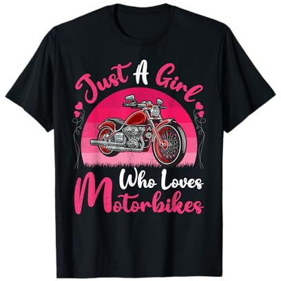 Vintage Motorbike Lover Just A Girl Who Loves Motorbikes T-Shirt