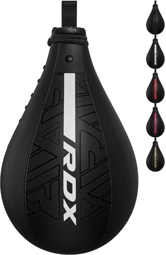 RDX Palla Veloce Boxe, Pelle Maya Speedball Pelle Maya, Perfetto per MuayThai, Formazione MMA, Allenamento Velocità Combattimento Fitness Sacco da boxe, Allenamenti in casa e in palestra esercizi