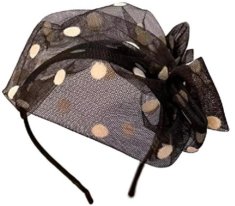 Yisawroy Eleganter Fascinator-Hut, Pillendose, Hut für Damen, Cocktail, Teeparty, Kopfbedeckung, exquisiter französischer Fascinator für Beerdigung, Schleier