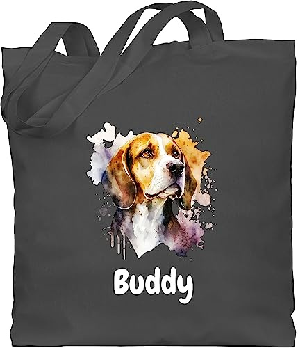 Geschenk mit Namen personalisiert by Shirtracer - Baumwolltasche - Hunde - Beagle - Hundebesitzern Geschenk