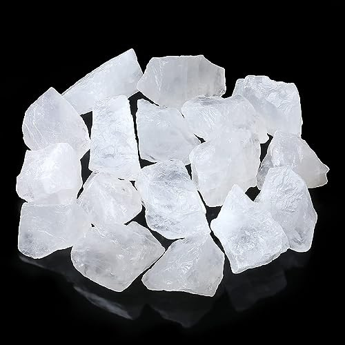 XIANNVXI Clear Quartz Crystals Natural Raw Crystal Rocks Rough Stones 1 Bulk Reiki Healing Gemstones Tumbling Cabbing Fountain Rocks 0.45lb