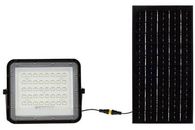 V-TAC Schwarze Solar-Flutlichter - 6W - IP65-800 Lumen - 6400K, Licht Fedda
