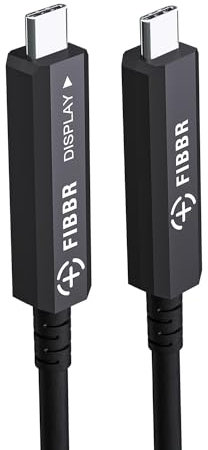 FIBBR Full-Featured Glasfaser USB C auf USB C Kabel 10M, 10Gbps USB 3.2 GEN2 Videokabel für Lange Distanzen mit PD 60W für VR-Headsets/AR, Webcam, Kamera, Laptop, Mini-PC und Mehr