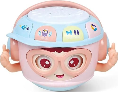 Kadii Musikspielzeug Lernspielzeug mit Musik und bunten Lichteffekten Kinder Trommel ab 1 Jahr