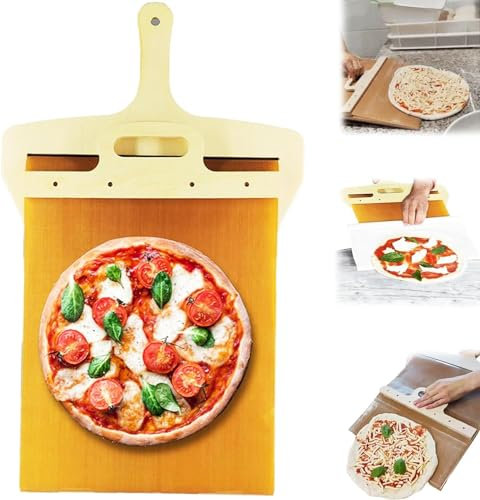 Pelle à pizza coulissante, pelle à pizza Pala Scorrevole, la pelle à pizza qui transfère parfaitement la pizza, pelle à pizza avec poignée, passe au lave-vaisselle