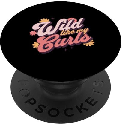Lustiges sarkastisches Wild Like My Curls Cute Curly Hair Kid PopSockets mit austauschbarem PopGrip