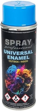 VE-INDUSTRIES Lackspray nach RAL Spraydose 400ml Buntlack für Holz, Metall (Lichtblau - RAL5012)