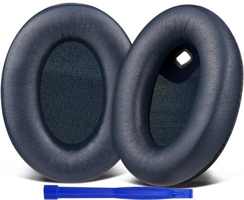 SOULWIT Cuscinetti auricolari di ricambio per Sony WH-1000XM4 (WH1000XM4), Padiglioni con Pelle di Agnello con schiuma antirumore, spessore aggiunto, senza influenzare il sensore