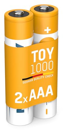 ANSMANN Accu Micro AAA, 2 pièces, 800 mAh 1,2V Ni-MH, Rechargeable, idéal pour Les Jouets d'enfants, Les Consoles de Jeux, Les Jouets, Faible Auto-décharge