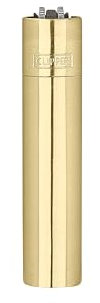 Clipper - Mechero de Metal Reusable Dorado Mate| Encendedores en Tamaño Grande | Reutilizables con Nuestros Kits (Dorado Mate)