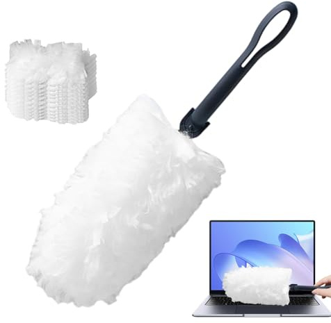 Eventerde Microfiber Duster - Washable Handheld Cobweb Duster | Small Feather Duster, Portable Washable Household Brush Cleaning Tool for Dusting and Vacuuming Blankets