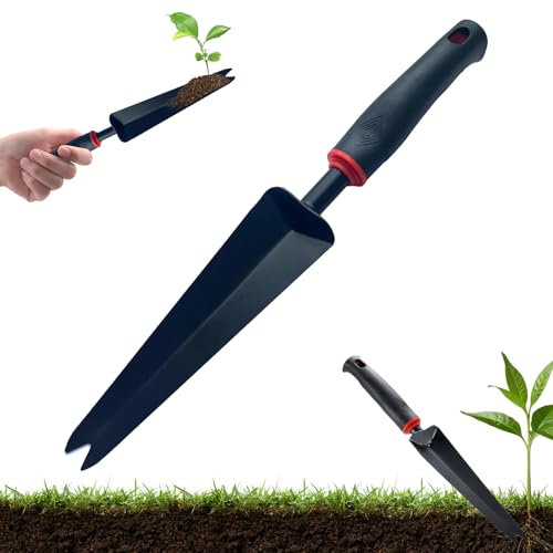 Outil Gouge de Désherbage, Jardinage Besherbeur Manuel, désherbeur avec poignée, Désherbeur à Main, Désherbeur en Acier Inoxydable, Outil Desherbeur Manuel, pour creuser, désherber, desserrer