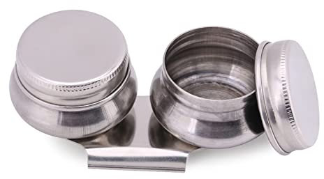 Stainless Steel Large Double Palette Cup,Oil Paint Megilp Turpentine Container with Lid Palette Cup Solvent Cup Easy to Carry Cup for Artist Painting Outdoors or Indoors