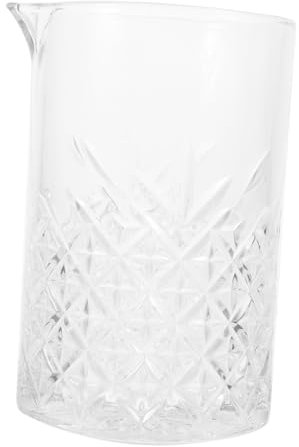 IMIKEYA Seamless 725ml Crystal Mixing Glass Cup Anti-Slip Mixing Pitcher Thick Bottom for Cocktail Coffee Tea