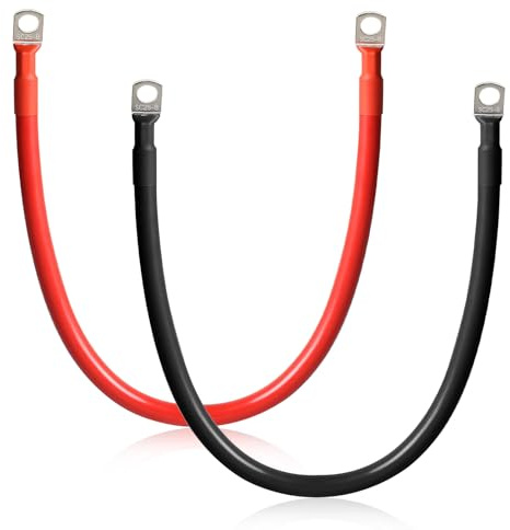 SWAWIS 2 Pièces Cable Batterie Voiture M8 50cm 25mm² 12V/24V