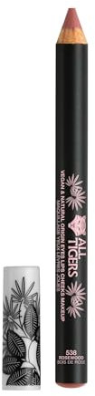 All Tigers - 3-in-1-Mehrzweck-Stift für Augen, Lippen und Wangen – universelle Rosenholzfarbe – cremige Textur und einfach aufzutragen – natürlich – vegan – angereichert mit Bio-Jojoba –