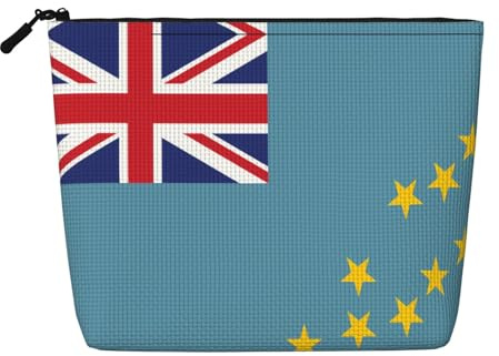 Flagge von Tuvalu Damen Kultur- und Kosmetiktasche, Unisex Kulturbeutel, Aufbewahrungstasche für Körperpflege