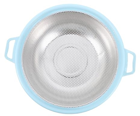 HOLIDYOYO Colino in Acciaio Inossidabile Maglia Fitta per Lavare Riso e Verdure, Scolapasta Multifunzionale Filtraggio Liquidi, Cestello da Cucina Resistente Colore Casuale