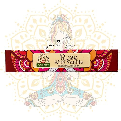 Incenso Naturale alla Rosa e Vaniglia 15g | Bastoncini Profumati per Yoga, Meditazione e Relax | Lunga Durata, Aroma Dolce e Floreale | 13 di Ilaria