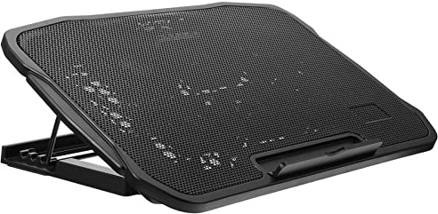NUOBESTY 1pc Ergonomic Laptop Cooling Rack with Fans Practical Heat Dissipation Stand for Home Office Students More Prevents Overheating with Slip Base