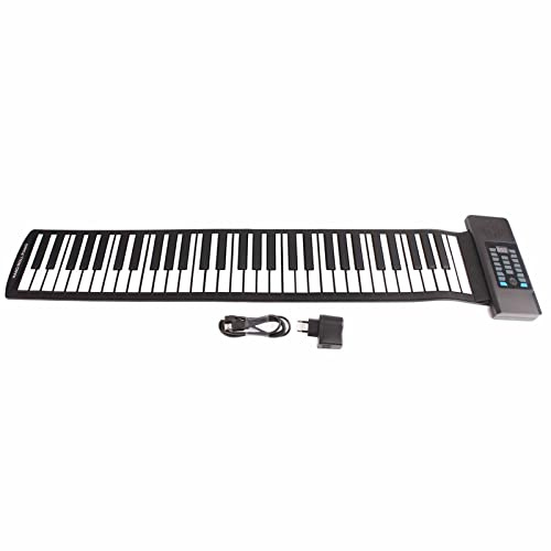 Gearwell Roll Up Piano, 61 tasti pieghevoli, pianoforte portatile a mano con funzione MIDI e display digitale a LED
