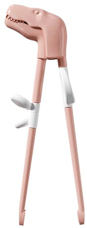 Practicing Chopsticks for Beginners Kids Dinosaur Cinema Sticks Learn Adjustable Reusable Adjustable Feeding Helpers with Cartoon Dinosaur Motif | Apren