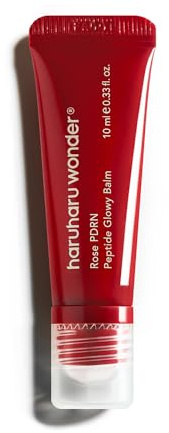 haruharu wonder Rose PDRN Peptide Glowy Balm, Instant Moisture, Repairs Dry Cracked Lips, 24HR Moisture, No Waxy Finish, Vegan, Silicon Free, Micro Plastic Free, Tint-free, 0.33 fl.oz