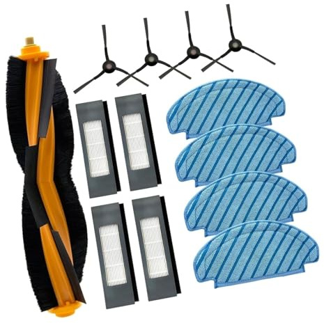 Ersatzzubehör-Set for Ecovacs for Deebot N10 N10 Plus N8+ N8 Pro N8 Pro+ for OZMO T8 for AIVI T9 T9+: 1 Hauptbürste, 4 Seitenbürsten, 4, 4 Wischtücher