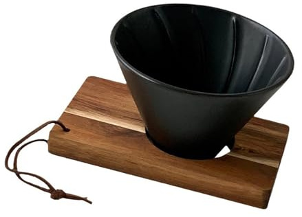Dezzhou Pour Overs - Filtro de café con gotero de porcelana para uso doméstico o de viaje, accesorios prácticos, filtro cónico para