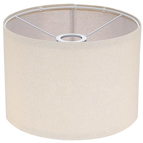 SWETRACE Lampenschirm Zylinder 26cm Leinenstoff Abnehmbar für Büro und Schlafzimmer Steh und Schreibtischlampen
