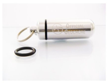 Geocaching Micro Kapsel Official Geocache, 5 cm, Grau