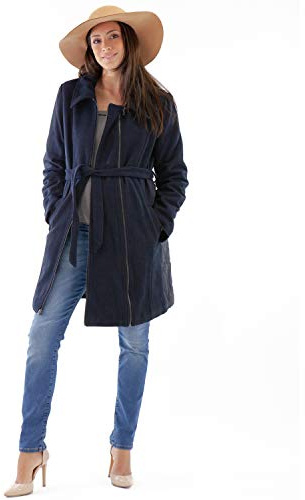 MAMALICIOUS - Cappotto Pre-Maman Donna SIGGA Wool Jacket, Blu (Blau (Dark Navy 19-4013 TCX)), M