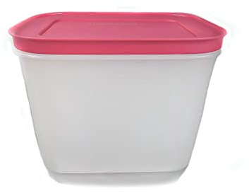 TUPPERWARE Gefrier-Behälter 1,1 L hoch weiß pink Eis-Kristall Eiskristall
