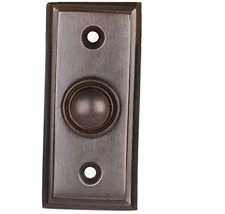 A29 Push Button Doorbell, Solid Brass, Oil Rubbed Bronze Finish