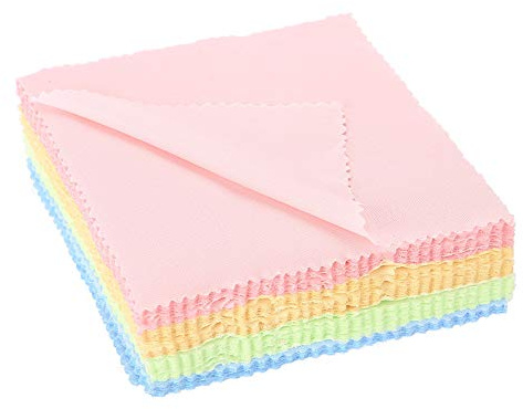 Polishing Cloth, 50 Pcs Jewelry Cleaning Cloth Jewelry Microfiber Cleaning Cloth Polishing Cloth for Wiping Sterling Silver Gold Platinum Brass and Glasses, watchs