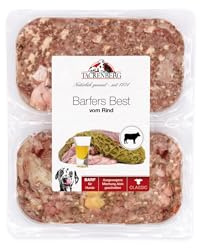 TACKENBERG Barfers Best vom Rind für Hunde - 14 x 500 g - leckeres Frostfleisch als Hundefutter in Premiumqualität - geeignetes Gefrierfutter für deinen Vierbeiner - ohne Zusatzstoffe