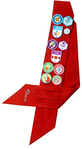 Girl Guides Rainbows Badge Sash Red Official 134cm