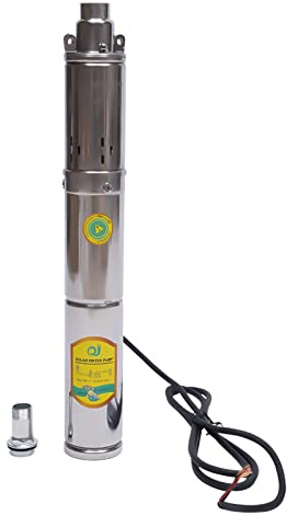 Submersible Deep Well Solar Water Pump DC 24V 370W Stainless Steel Agricultural Irrigation Screw Pump, 213ft Lift, 8.8GPM Flow, Solar Water Circulating System