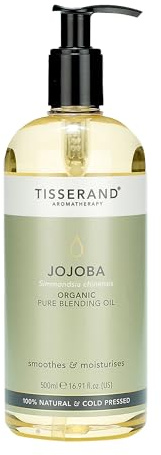 Tisserand - Jojoba Organic Carrier Oil - Face and Body Blending Oil for Mixing - Smoothes and Moisturises - Rich in Antioxidants - 100% Natural Pure Carrier - 500ml
