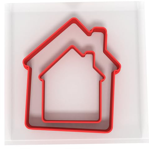 House Lot de 2 emporte-pièces en forme de maison 5 cm + 8 cm