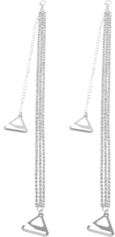 Amosfun Tirantes Brillantes para Sujetador con Diamantes de imitación, Correas Ajustables para el Hombro, Invisibles, Antideslizantes, para Sujetador, Tops, Vestidos, Accesorios